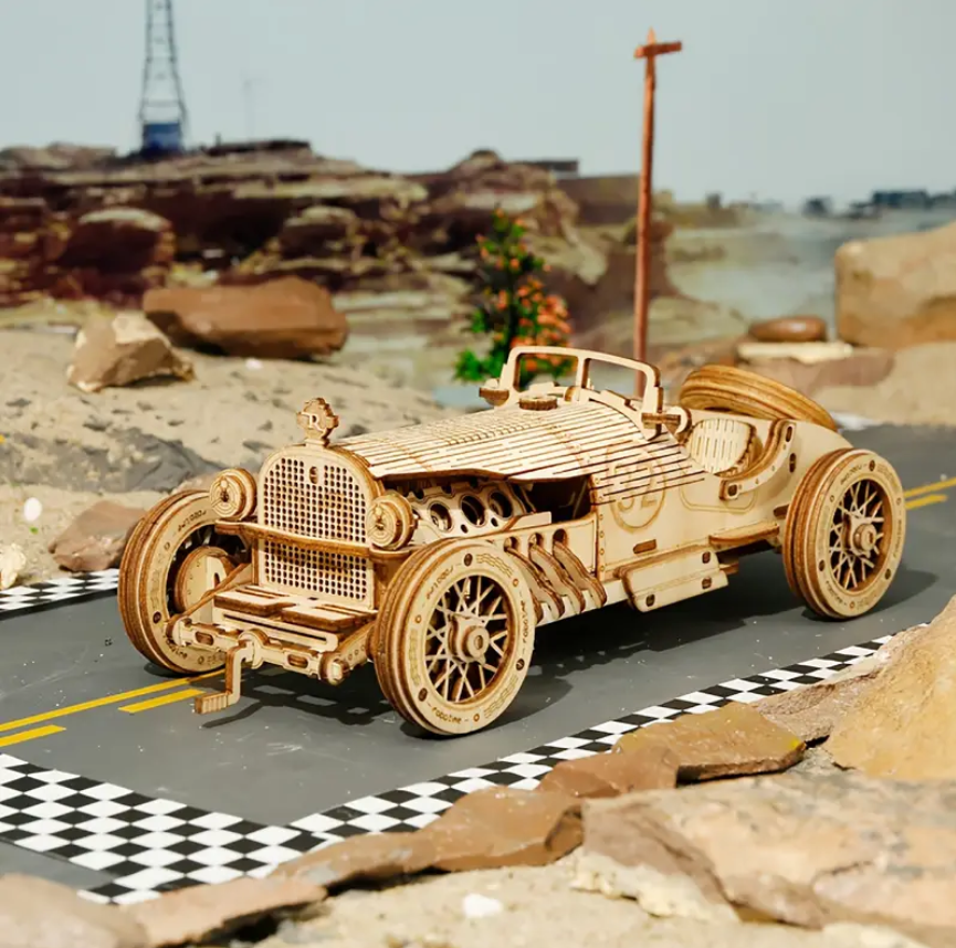 🏁 Makina Garash Vintage - Puzzle 3D prej Druri