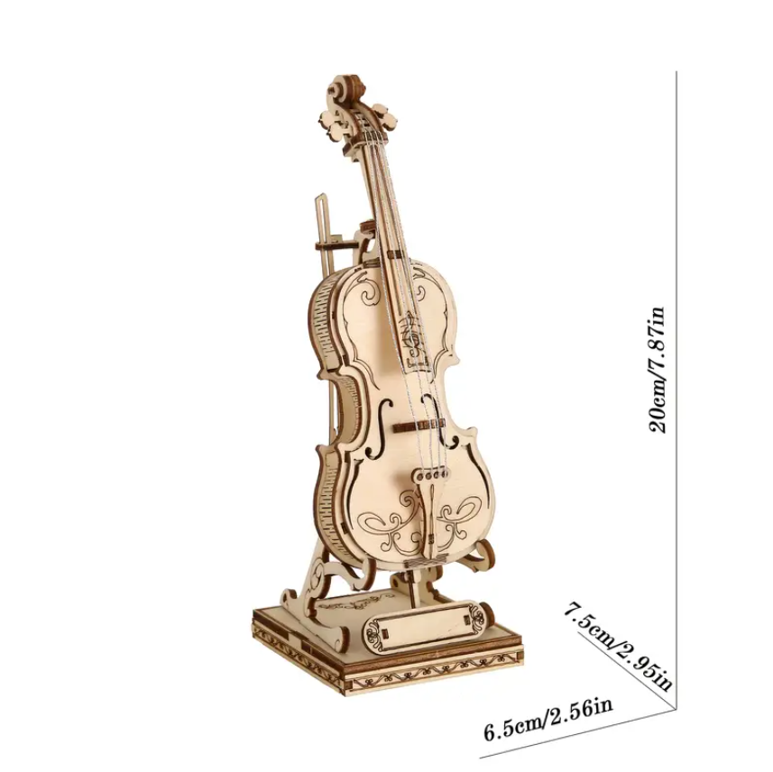 🎻 DIY 3D Wooden Violin Puzzle