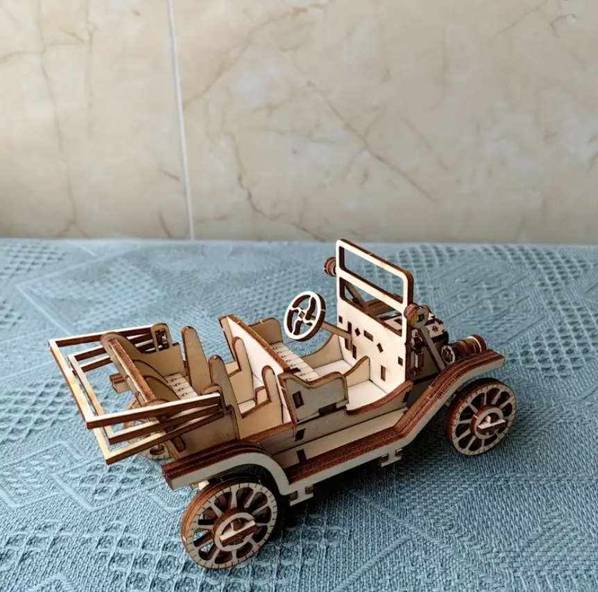 🚗 Makina Klasike Retro - Puzzle 3D prej Druri