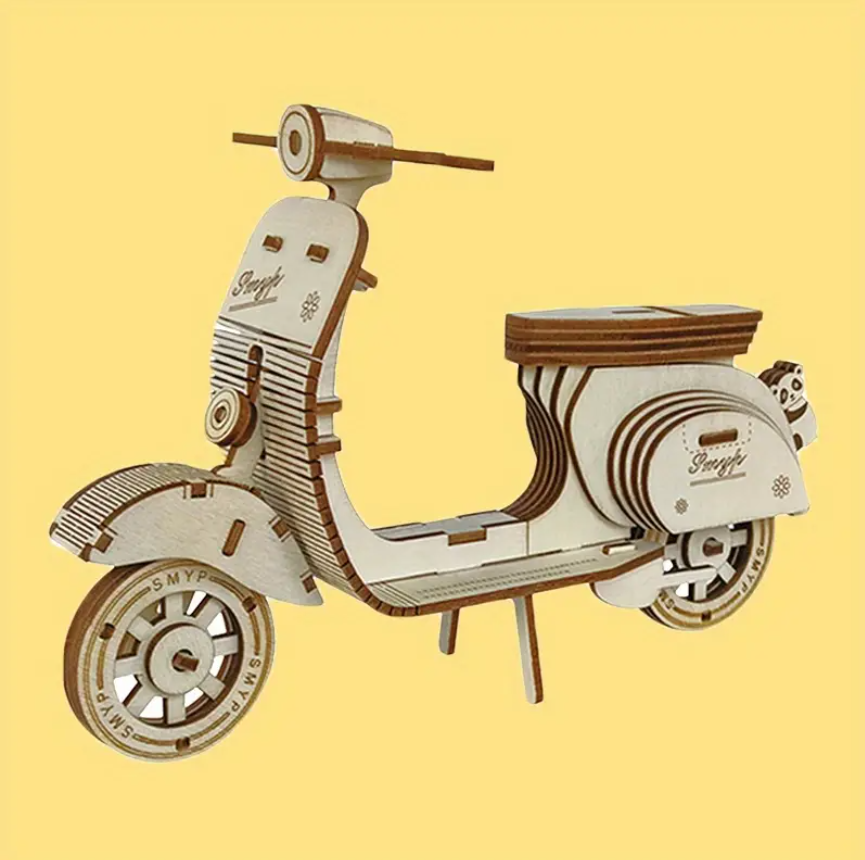 🛵 Vespa Retro Vintage – Puzzle 3D prej Druri