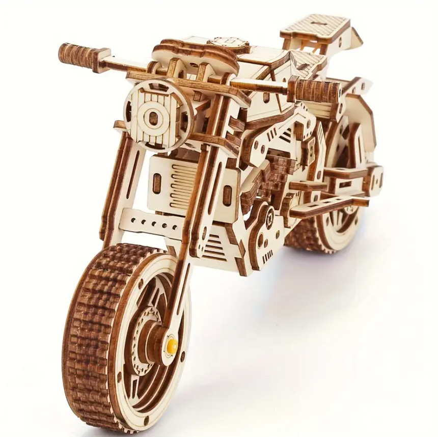 🪵 Motocikleta Mekanike - Puzzle 3D prej Druri