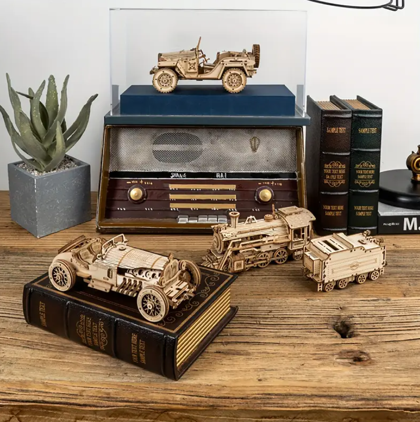 🏁 Makina Garash Vintage - Puzzle 3D prej Druri