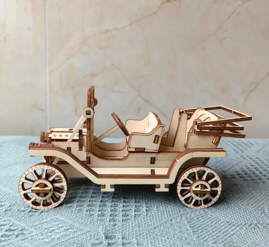 🚗 Makina Klasike Retro - Puzzle 3D prej Druri