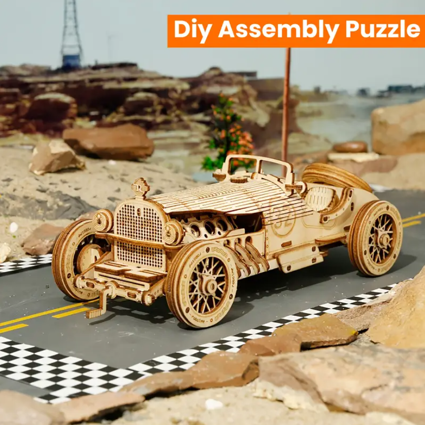 🏁 Makina Garash Vintage - Puzzle 3D prej Druri