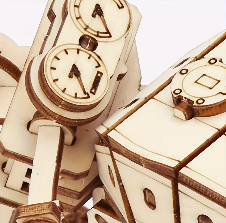 🪵 Motocikleta Mekanike - Puzzle 3D prej Druri