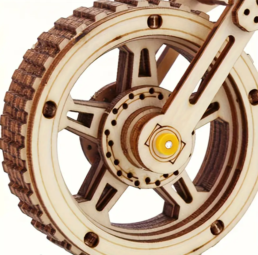 🪵 Motocikleta Mekanike - Puzzle 3D prej Druri