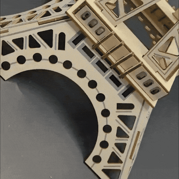 🗼 Kulla Eiffel - Puzzle 3D Prej Druri