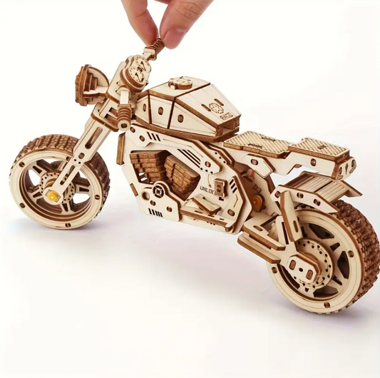 🪵 Motocikleta Mekanike - Puzzle 3D prej Druri