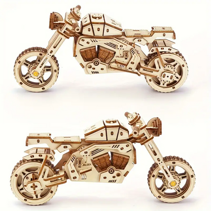 🪵 Motocikleta Mekanike - Puzzle 3D prej Druri