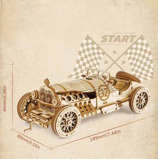 🏁 Makina Garash Vintage - Puzzle 3D prej Druri