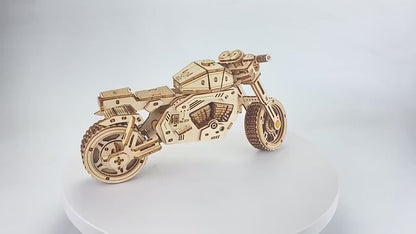 🪵 Motocikleta Mekanike - Puzzle 3D prej Druri